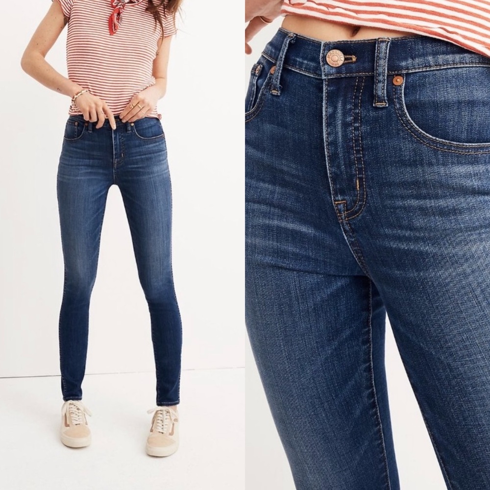 MADEWELL Tall 10" High-Rise Skinny Jeans in Danny Wash